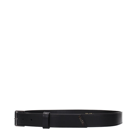 Max Mara Schwarzes Leder Regular Gürtel