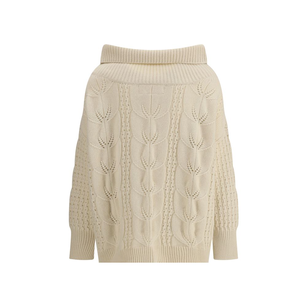 Ermanno Scervino Perforierter Pullover in Übergröße