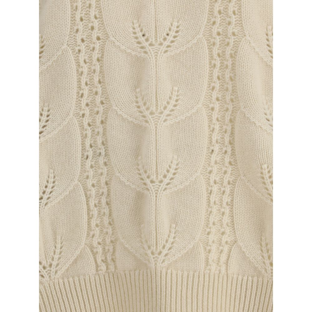 Ermanno Scervino Perforierter Pullover in Übergröße