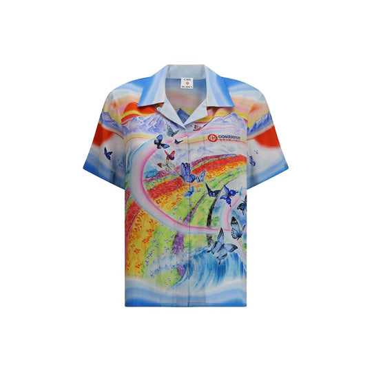 Casablanca Lehrer Schmetterling Landschaft kurze Ärmel Shirt