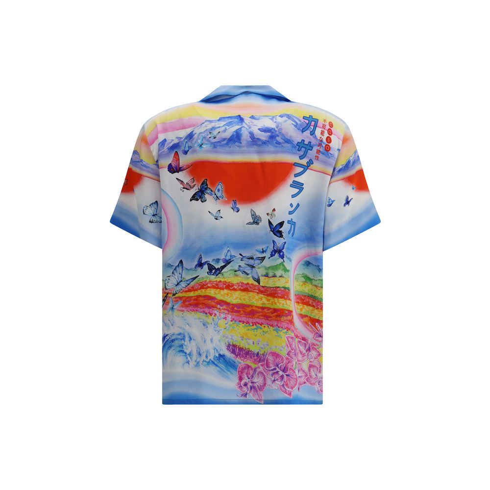 Casablanca Lehrer Schmetterling Landschaft kurze Ärmel Shirt