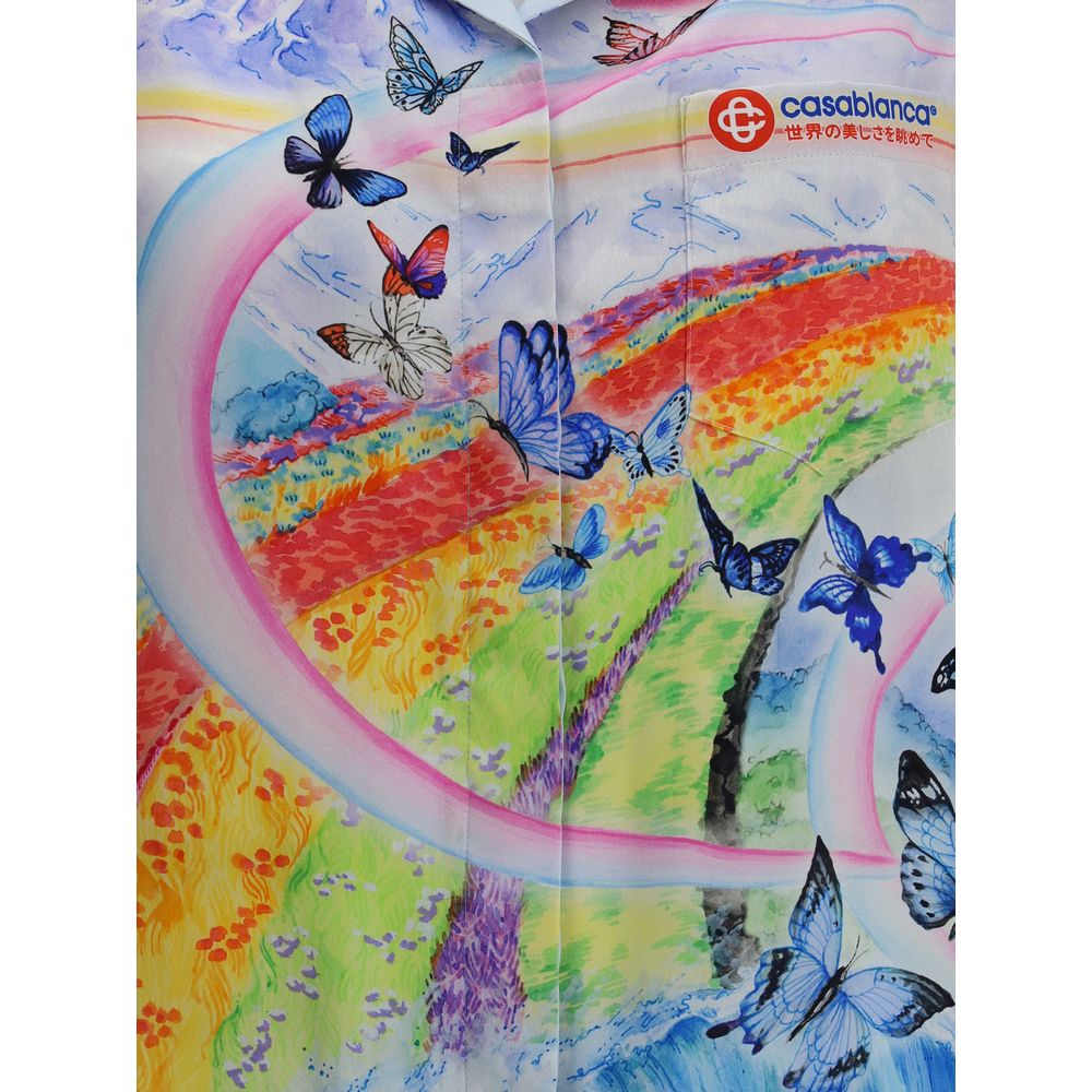 Casablanca Lehrer Schmetterling Landschaft kurze Ärmel Shirt