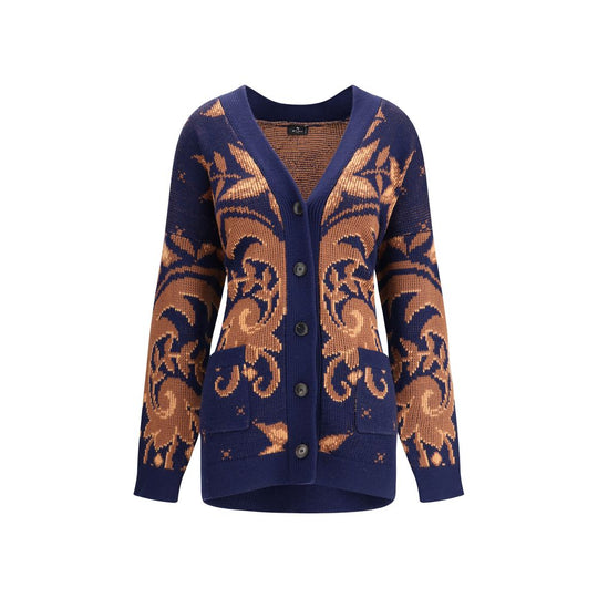 Etro Jacquard-Strickjacke aus Wolle