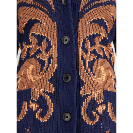 Etro Jacquard-Strickjacke aus Wolle