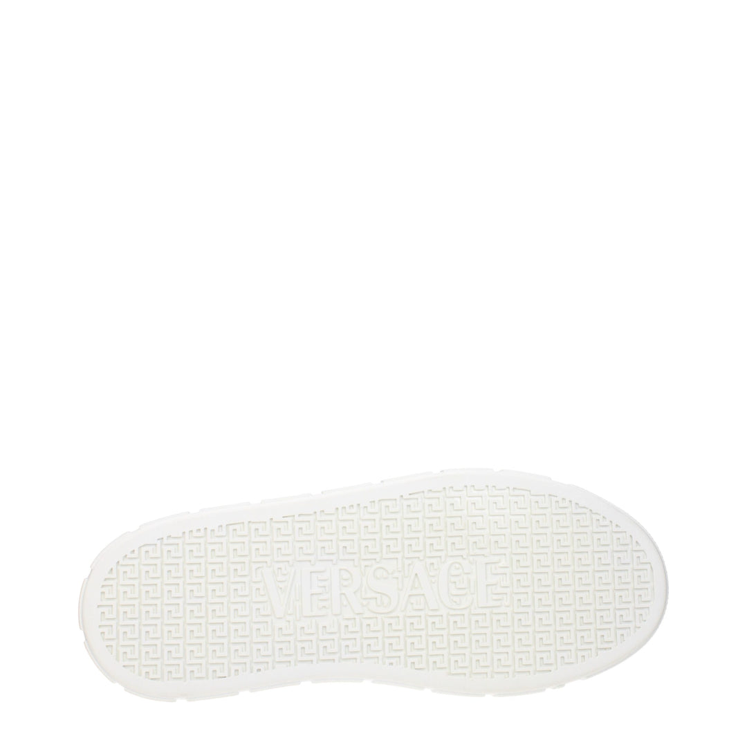 Versace Weiße Leder-Low Tops