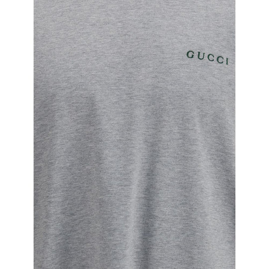 Gucci Baumwoll-T-Shirt mit gesticktem Logo