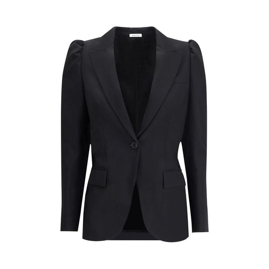 Alexander McQueen Schwarze einreihige Jacke
