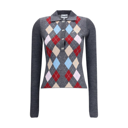 Ganni Print-Polopullover
