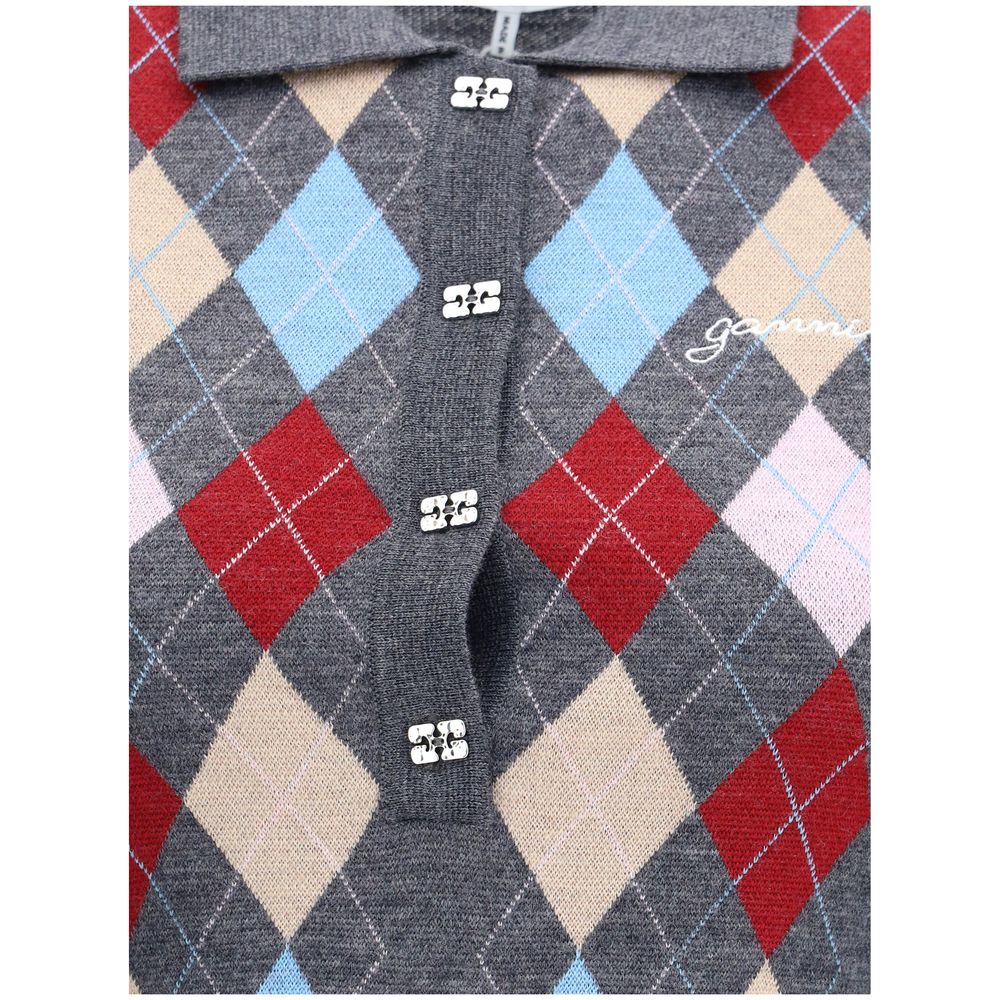 Ganni Print-Polopullover