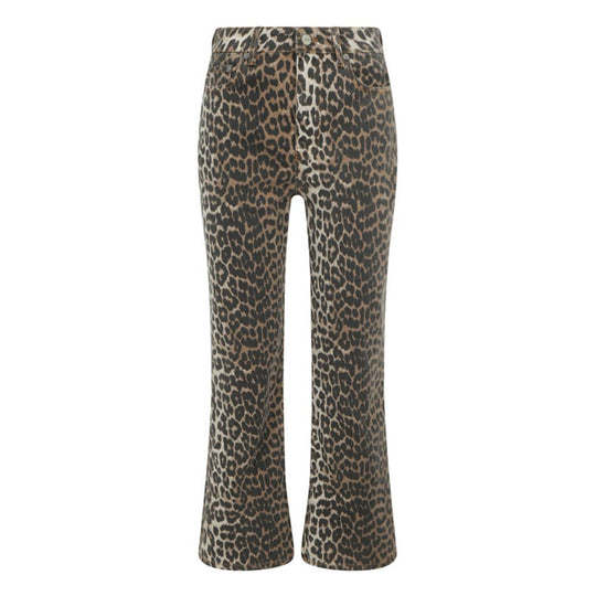 Ganni Hose mit Tiermuster