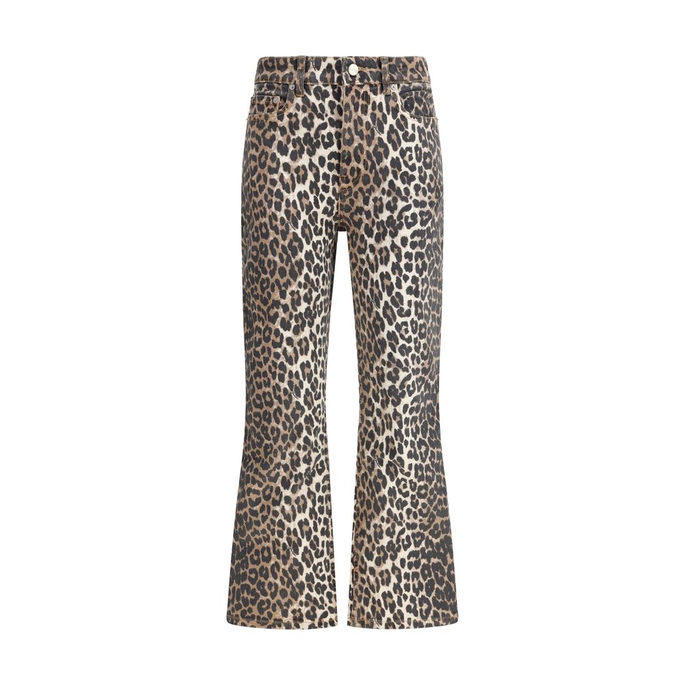 Ganni Hose mit Tiermuster