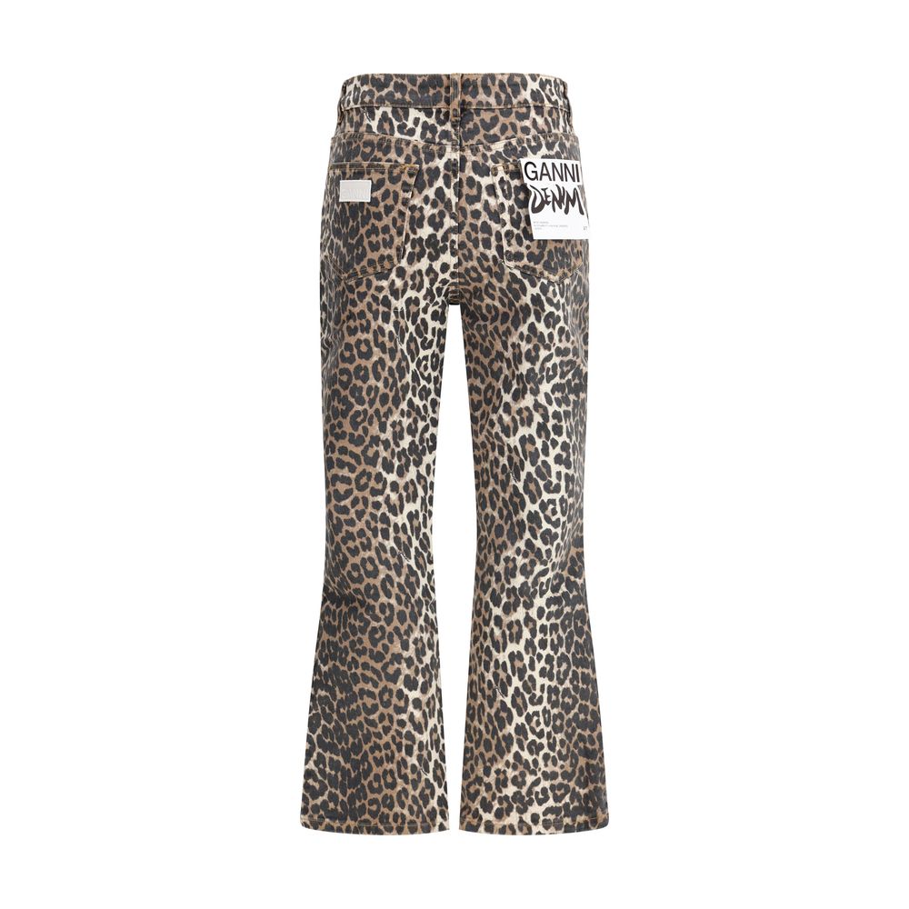 Ganni Hose mit Tiermuster