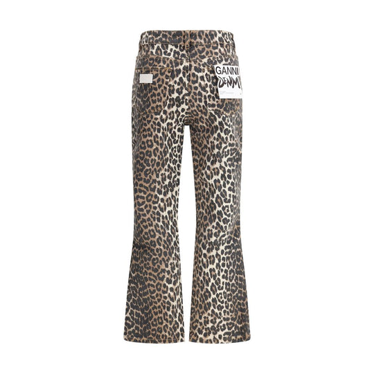 Ganni Hose mit Tiermuster