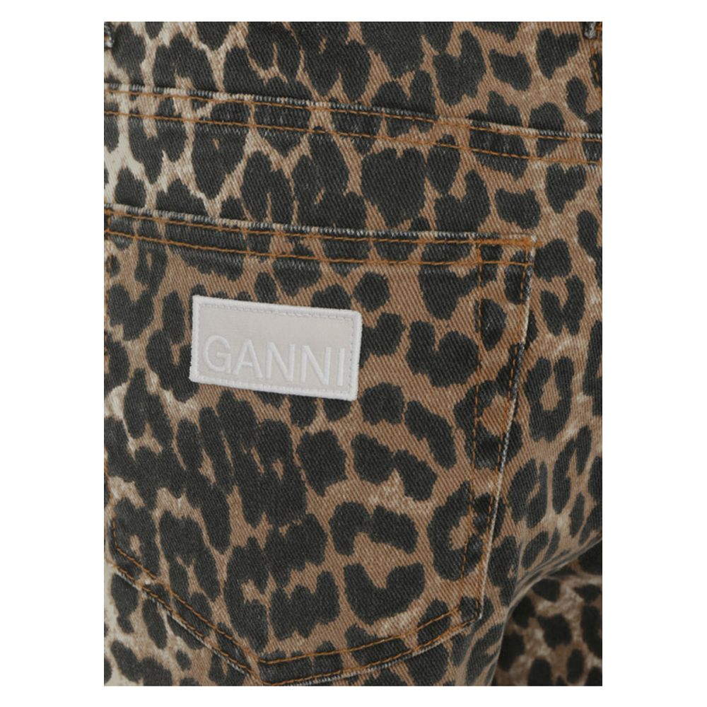 Ganni Hose mit Tiermuster