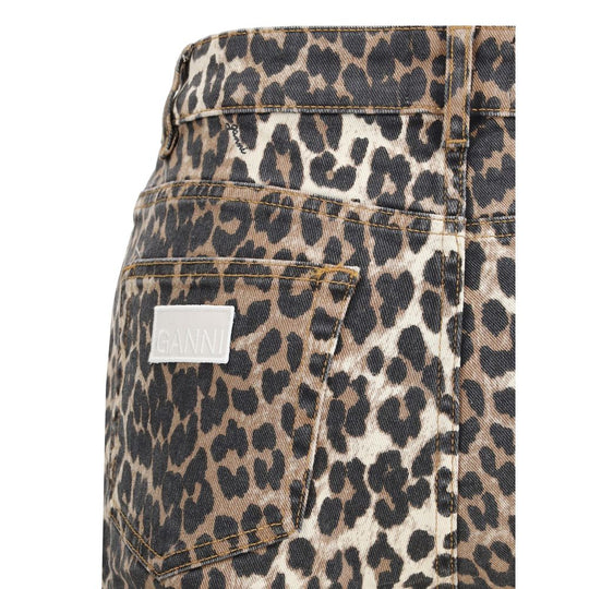 Ganni Hose mit Tiermuster