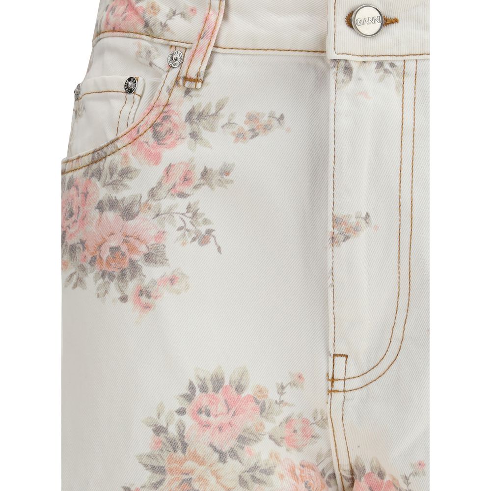 Ganni Stylische Jeans mit Blumendruck