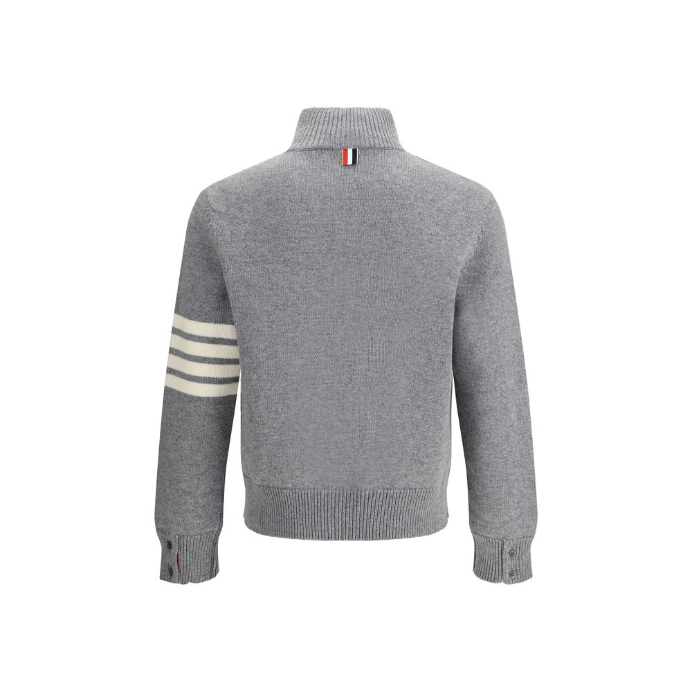 Thom Browne Eleganter Pullover mit halbem Reißverschluss am Hals