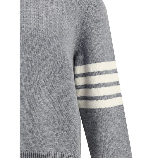 Thom Browne Eleganter Pullover mit halbem Reißverschluss am Hals