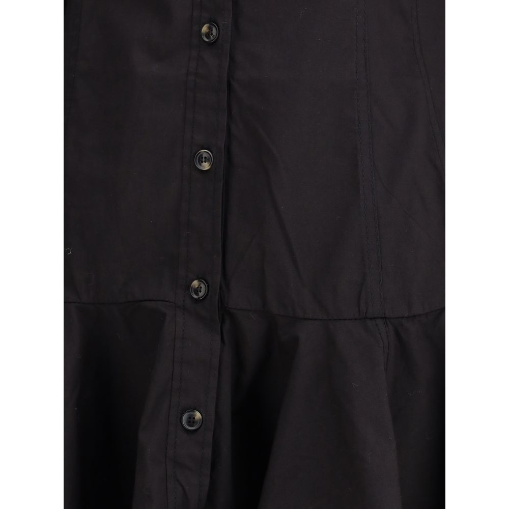 Ganni Kurzes Chemisierkleid