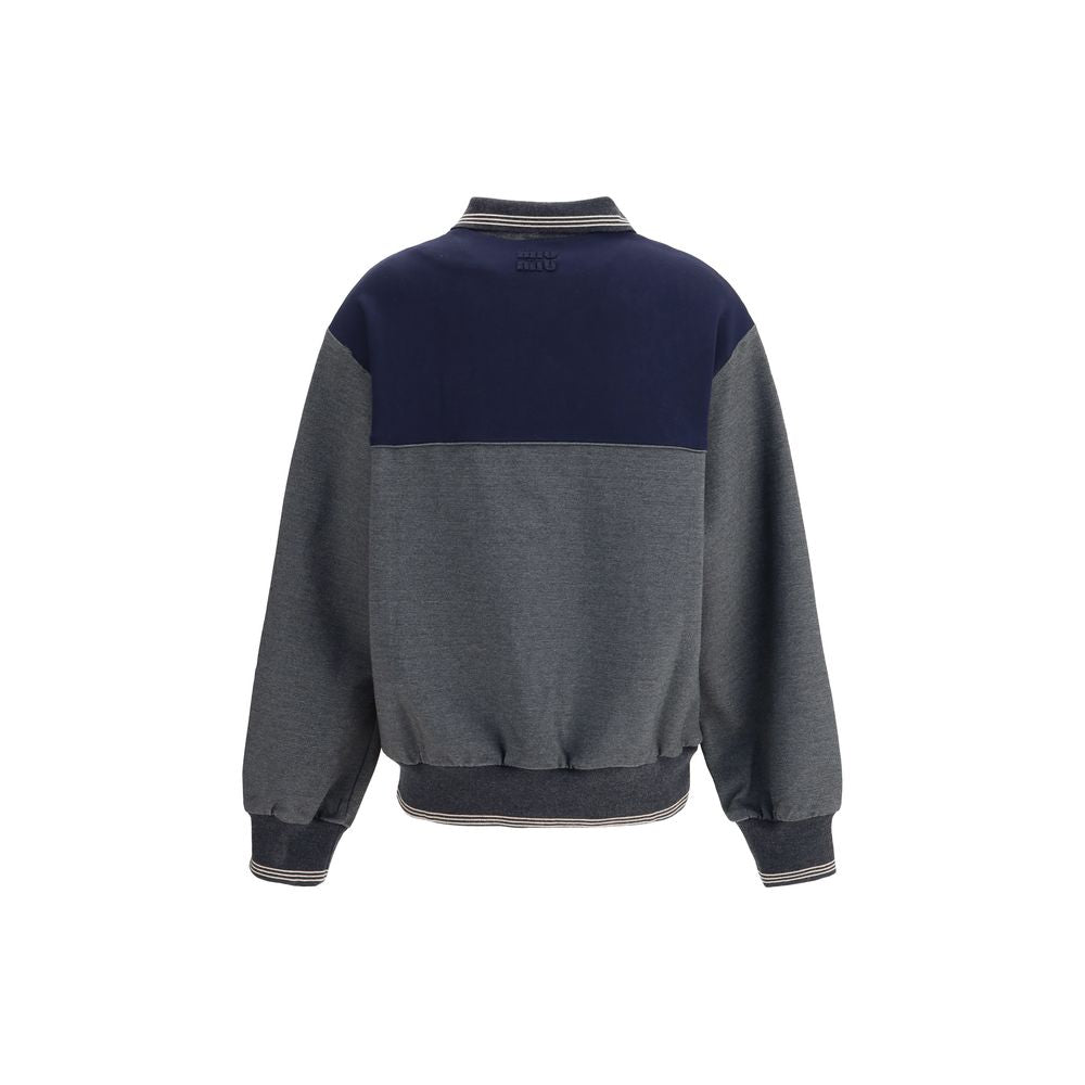 Miu Miu Reißverschluss-Polo-Sweatshirt