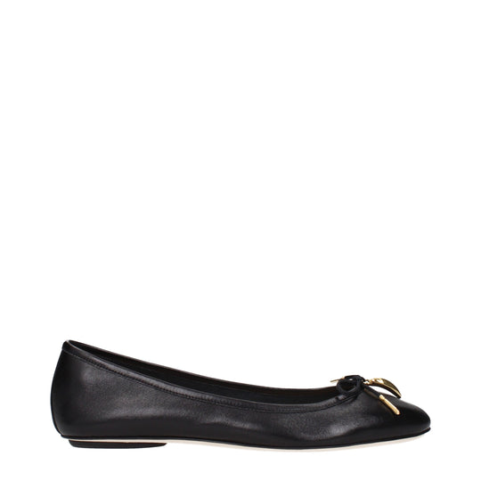 Chloé Schwarze Leder-Ballett-Flats