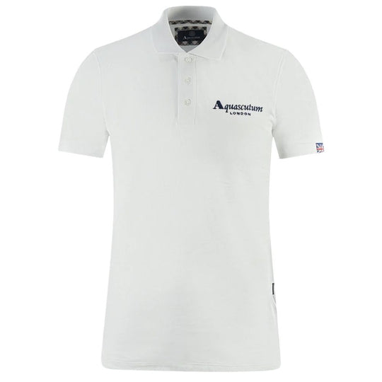 Aquascutum Weißes Baumwoll-Poloshirt