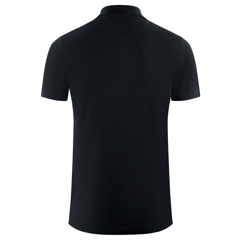 Aquascutum Schwarzes Baumwoll-Poloshirt