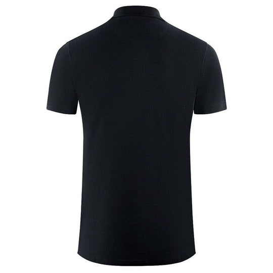 Aquascutum Schwarzes Baumwoll-Poloshirt