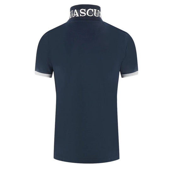 Aquascutum Blaues Baumwoll-Poloshirt