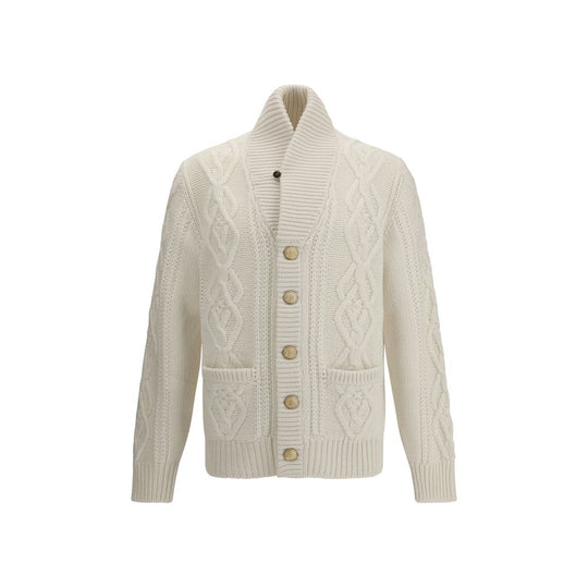 Brunello Cucinelli Kaschmir-Strickjacke mit Zopfmuster