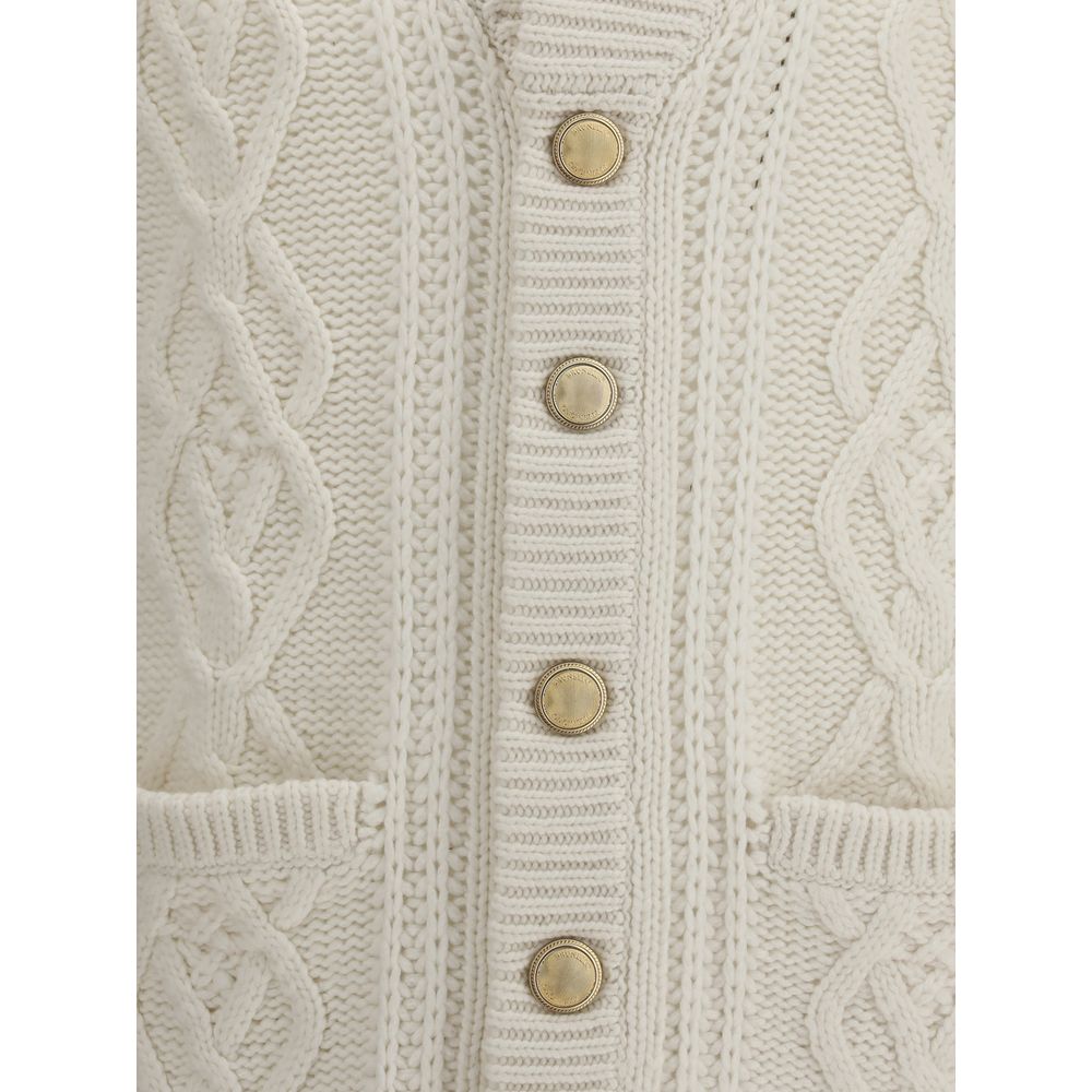 Brunello Cucinelli Kaschmir-Strickjacke mit Zopfmuster