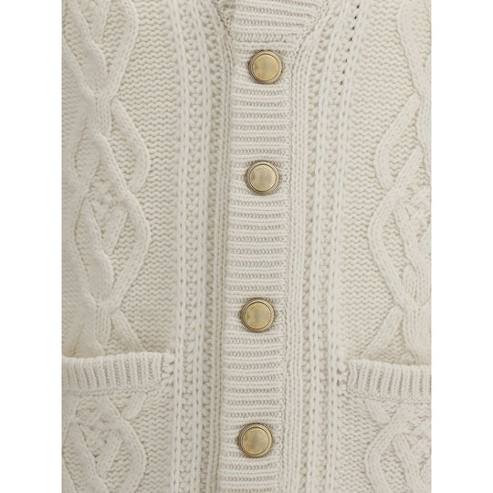 Brunello Cucinelli Kaschmir-Strickjacke mit Zopfmuster