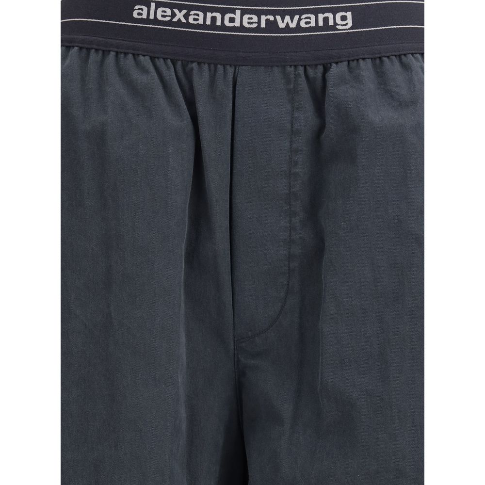 Alexander Wang Hose mit elastischem Bund und kontrastierendem Jacquard-Logo