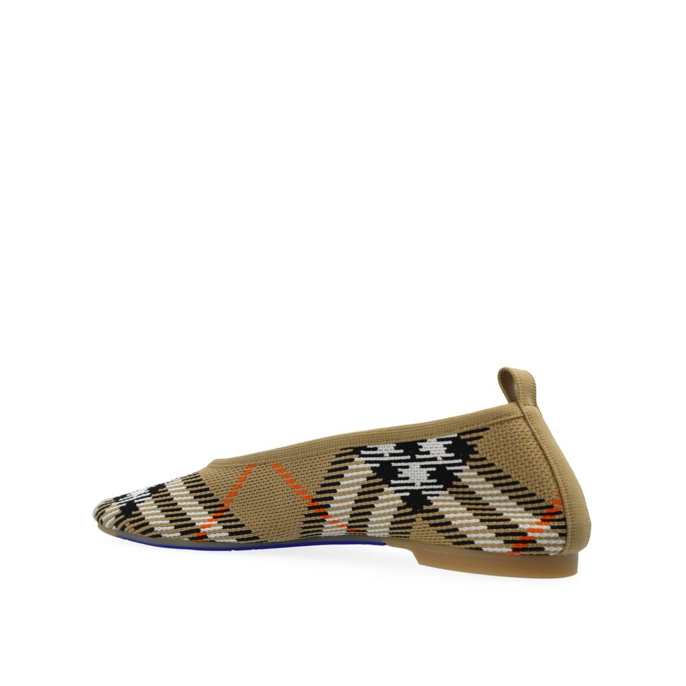 Burberry Ballerina-Schuhe aus kariertem Strick