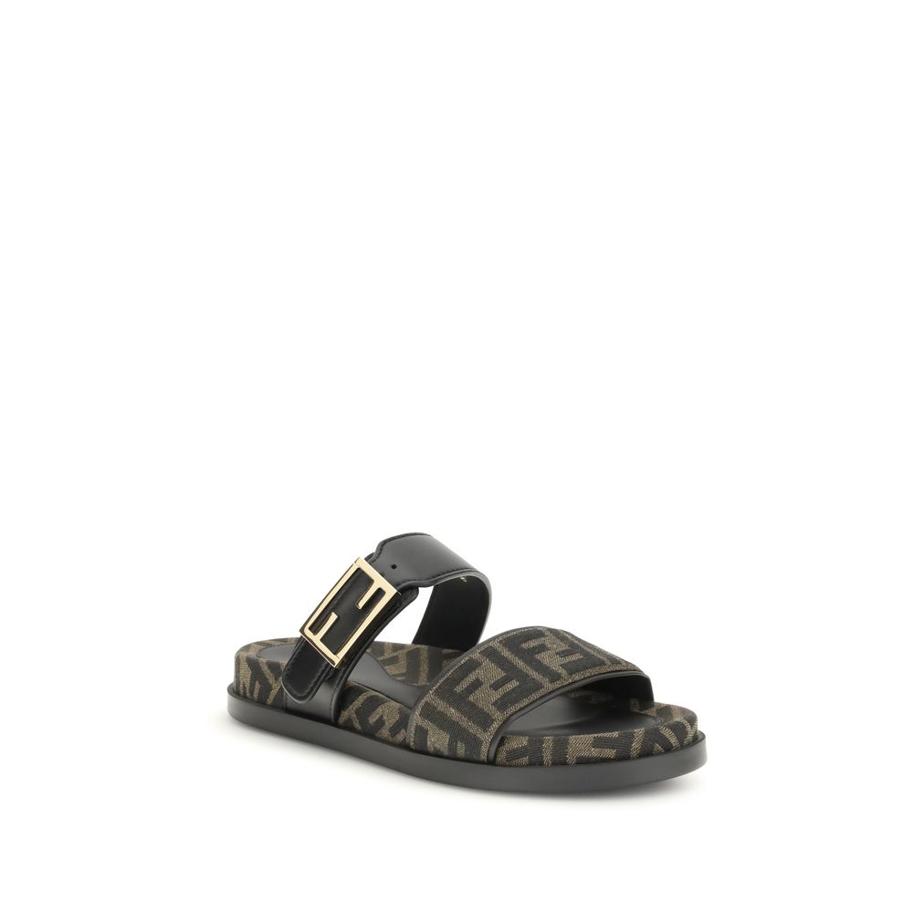 Fendi FF-Stoff-Sandale