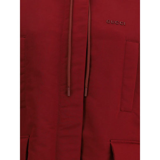 Gucci Rote Polyester-Faille-Jacke