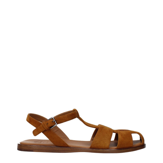 Church's Flache Sandalen aus braunem Leder