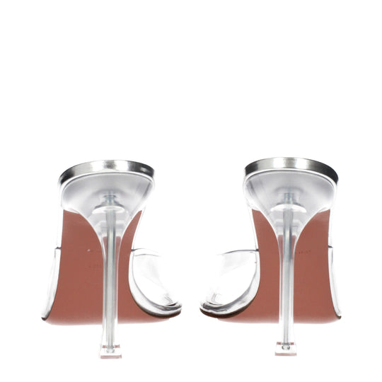 Amina Muaddi Transparente Stiletto-Sandalen aus Pvc