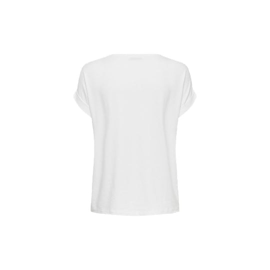Only T-Shirt aus weißem Polyester