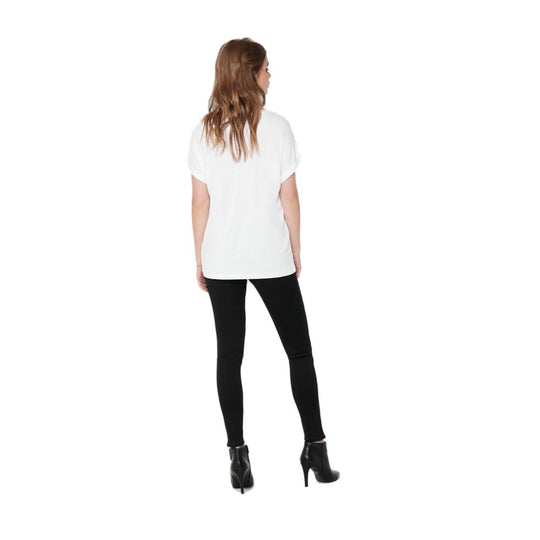 Only T-Shirt aus weißem Polyester