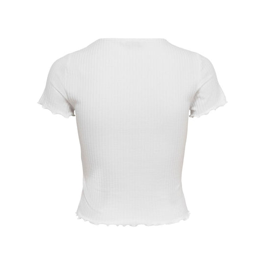 Only T-Shirt aus weißem Polyester