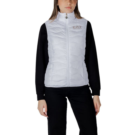 EA7 Emporio Armani Weiße Polyester Sleveless Jacke