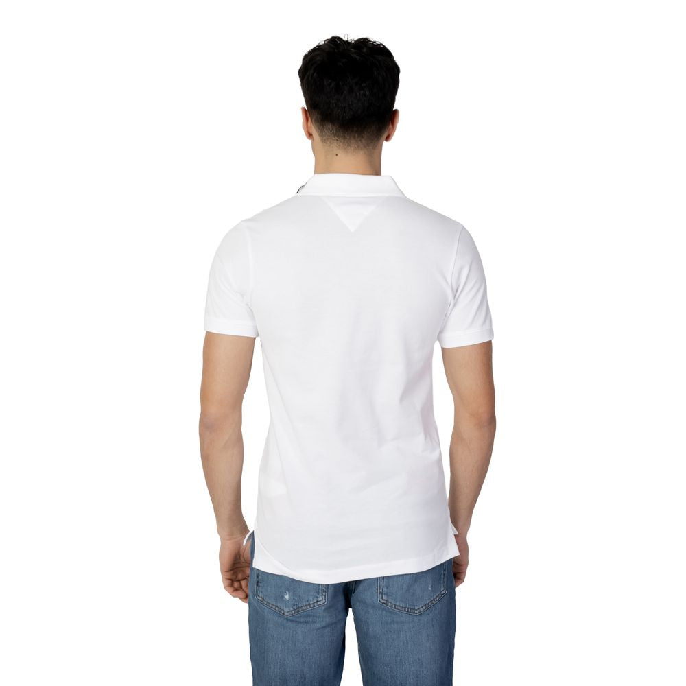 Tommy Hilfiger Jeans Weißes Baumwoll-Poloshirt