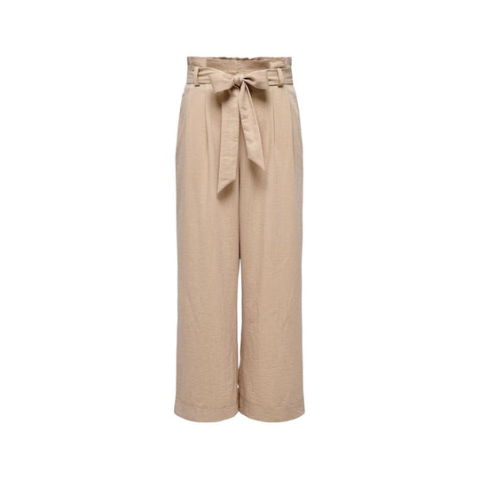 Only Beige Viskose-Hose