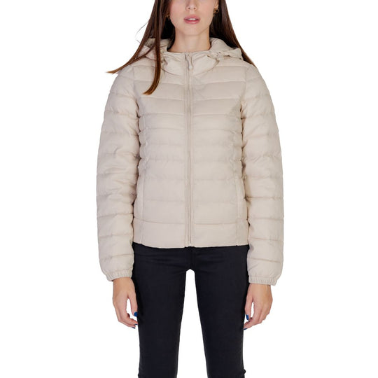 Only Beige Nylon Jacken &amp