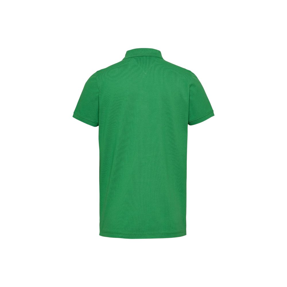 Tommy Hilfiger Jeans Grünes Baumwoll-Poloshirt