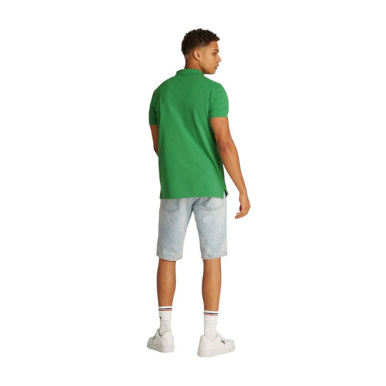 Tommy Hilfiger Jeans Grünes Baumwoll-Poloshirt