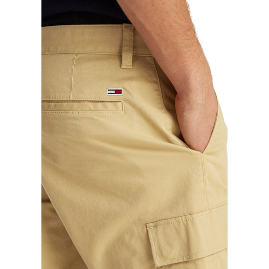 Tommy Hilfiger Jeans Beigefarbene Baumwoll-Bermudas