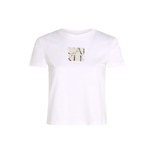 Calvin Klein Jeans Weißes T-Shirt aus recycelter Baumwolle