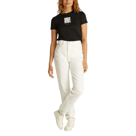 Calvin Klein Jeans Schwarzes T-Shirt aus recycelter Baumwolle